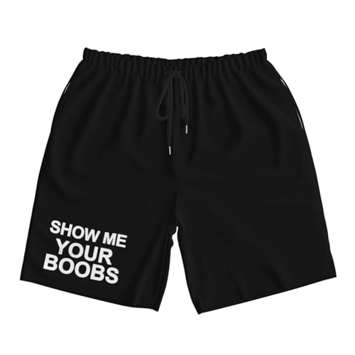 Show Me Your Boobs Men's Quick-Dry Board Shorts 7