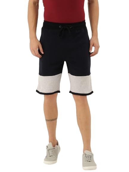 Men's Athletic Shorts, Colour Block Design, Drawstring Waist, Cotton Blend-image-9