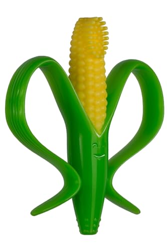 Image of Baby Banana - Corn Cob Toothbrush®, Training Teether Tooth Brush for Infant, Baby, and Toddler, Made in USA, Butter-Soft Bristles,Bendable Food Grade Silicone, Family-Owned Buisness Since 2009