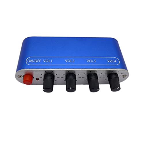 WEIWO 4ウェイステレオミキサーボード オーディオソース リバーベレーター ドライバー ヘッドホンアンプ ミキシングボード DIY 4入力出力(D)