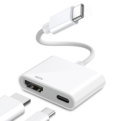 [Certificato Apple MFi] USB C per iPhone 17/16/15, MacBook Pro/Air, iPad Pro 2018-2024, adattatore USB C HDMI per TV, monitor, proiettore, 4K@60Hz, Plug & Play