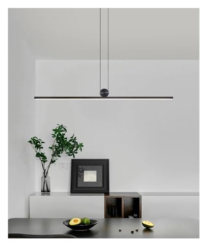 Lustre suspension design moderne scandinave noir L100cm pour table et bar
