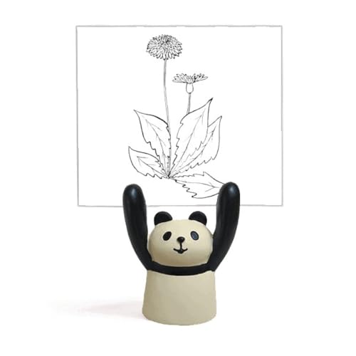 Porte-mémo pissenlit motif panda en bois idéal pour bureau