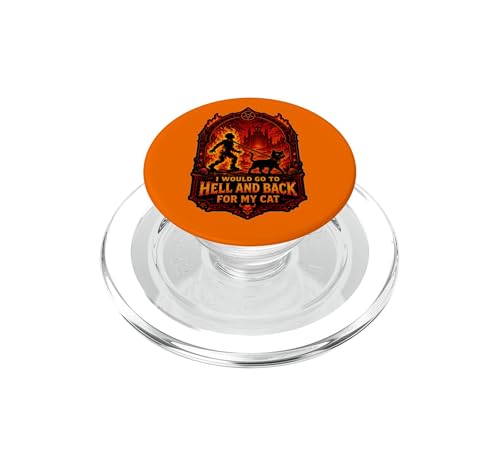 PopGrip pour MagSafe I'd GO to Hell and Back for My Cat Halloween support