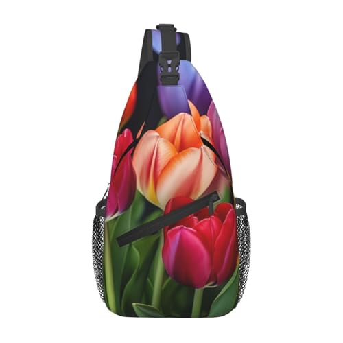 Bolso Cruzado Sling Bag para Hombres y Mujeres Negro miniatura 1
