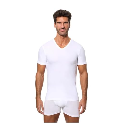 Abanderado Camiseta Interior Manga Corta Esenciales Algodón 100%, Manga Corta Esenciales para Hombre, Blanco, L