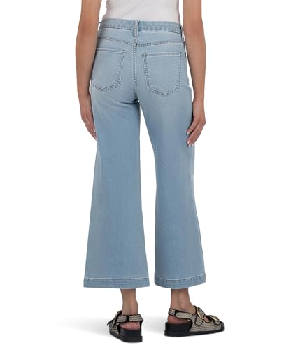 KUT from the Kloth Women's Meg High-Rise Wide Leg with Patch Pockets Regular Hem2