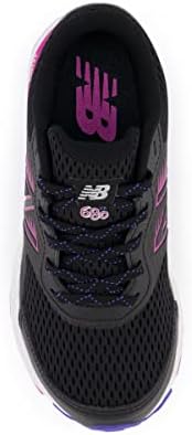 New Balance Kid's 680 V6 Lace-up Running Shoe, Black/Magenta Pop/Aura, 11 Wide Little Kid - 3