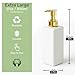 Empty Plastic Pump Bottles Dispenser 12 Pieces 27oz/800ml Portable | BPA-Free Rectangular Shampoo Lotion Hand Pump Bottle Durable Refillable Containers - Square White All Gold Cap 1