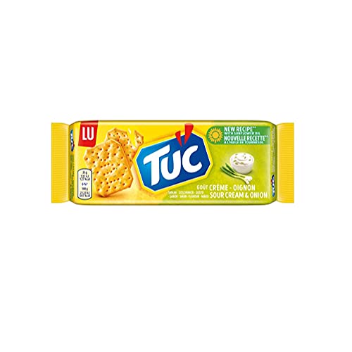 TUC Sour Cream & Onion, knapperige crackers met zure room-uiensmaak, 100 g