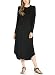 12 Ami Long Sleeve Basic Pocket Midi Dress Black L