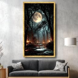 Chemin forestier sur toile 50x90 cm pour illuminer un mur trop sombre - 2