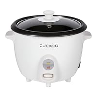 CUCKOO One-Touch Rice Cooker and Warmer, 12-Cup Cooked, White, CR-0601C