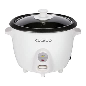 CUCKOO One-Touch Rice Cooker and Warmer, 6-Cup Uncooked Capacity, White, CR-0601C