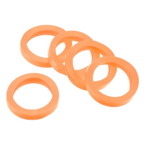 Identifiants de clé coques silicone orange 1,2" étiquettes marqueur anneaux PATIKIL 10 paquet