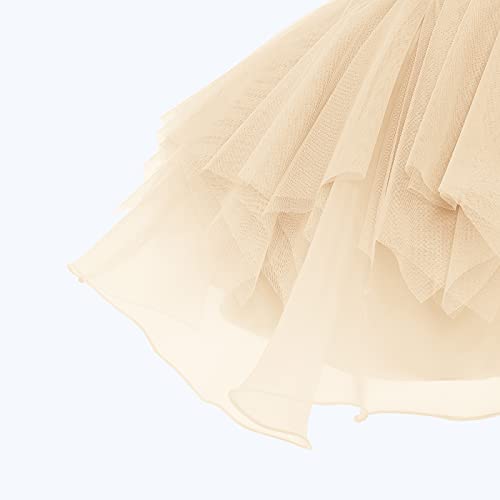 Flower Girl Sequins Tutu Dress For Kids Baby Christening Baptism Communion Birthday Party Formal Dress Toddler Princess Pageant Wedding Bridesmaid Dance Glitter Organza Tulle Gown Apricot 2-3 Years #TOP5