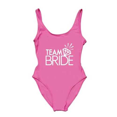 Maillot de bain imprimé de l'équipe de la mariée Rose-C coupe Regular