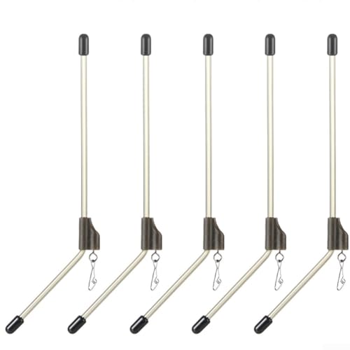 5Pcs Carp Fishing Anti-Tangle Feeder Rig Set Quick Change Leger Boom Metal and PVC Terminal Tackle in Multiple Sizes for Various Fishing Trips(15CM)