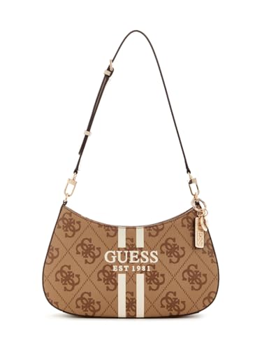 Imagen de GUESS Noelle II Top Zip Shoulder Bag Latte Logo