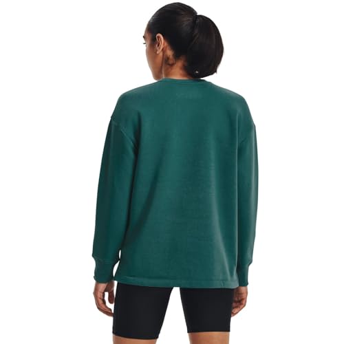 Under Armour Damen Rival Fleece Oversized Crew, (722) Coastal Teal/White, XL – Ansicht 3