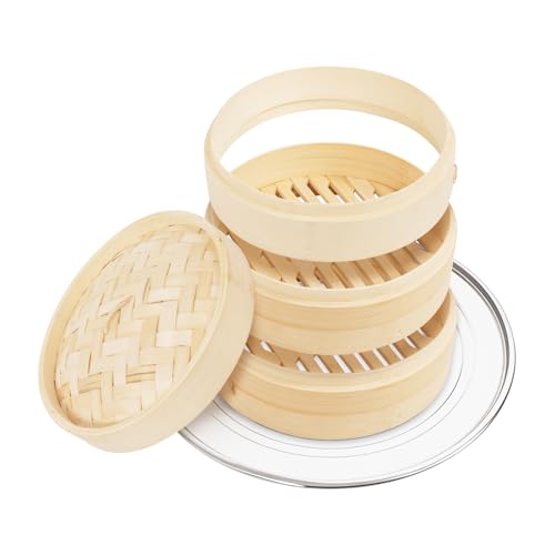 サンパーシー 竹製中華せいろセット 直径21cm ステンレス蒸し板 蓋 蒸し器