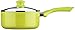 Premier Housewares Ecocook Casserole Avec Couvercle En Verre À Induction Antiadhésives- Aluminium Vert Citron- Ustensile De Cuisine - Sauteuse Avec Poignée -Revêtement Céramique Blanc- 20cm