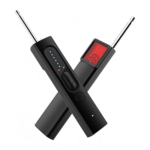 Gonikli Detector de Camaras y Microfonos Ocultos, Camara Espia Espía Oculta, Monitoreo Remoto Detector Portátil Camara Oculta, Inalámbrico, Oficina, Hotel（1.5 * 3 * 10 ）