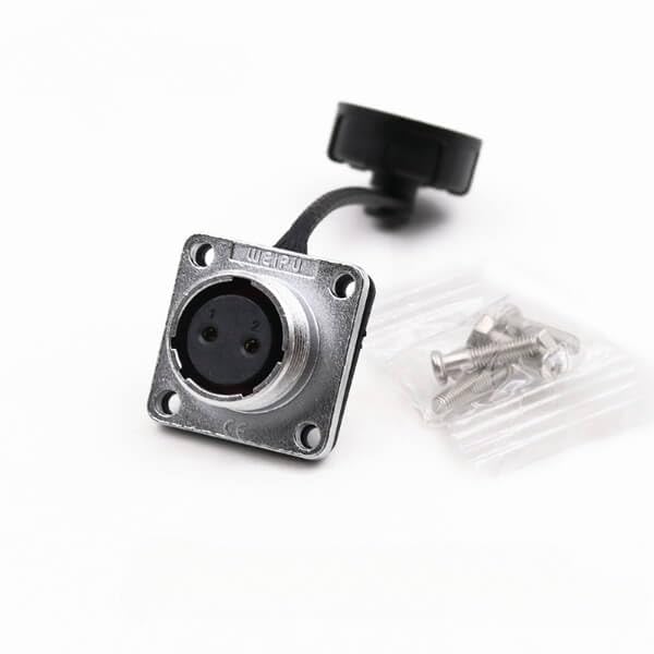 WF16 2pin Male Plug and Female Jack TV/Z Bending Right Angle Circular Connector