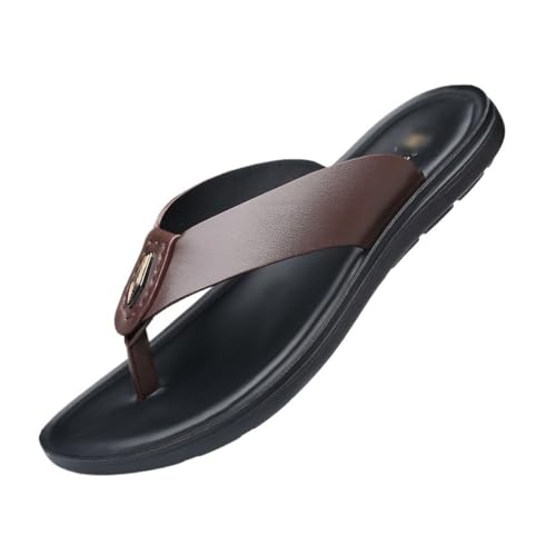 Sandales d'été et tongs en cuir pour hommes légères pour la plage