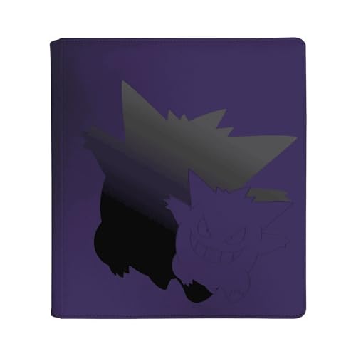 Ultra PRO - Elite Gengar 12-Pocket Zippered PRO-BINDER for Pokmon | Padded Leatherette Trading Card Album Side-Loading Pages Holds Up to 480 Cards turn