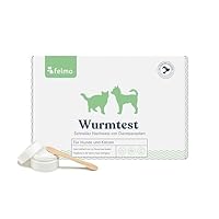Felmo Wurmtest-Kit für Hunde & Katzen – Teste auf Darmparasiten wie Haken-, Peitschen-, Spulwürmer und Giardien. Spare Zeit: Kein Tierarztbesuch nötig. Sicheres Ergebnis aus dem Labor in 2-3 Werktagen