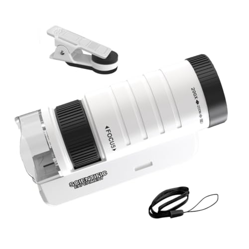 Microscopio de mano de bolsillo para niños con luz LED ajustable Minilabsters