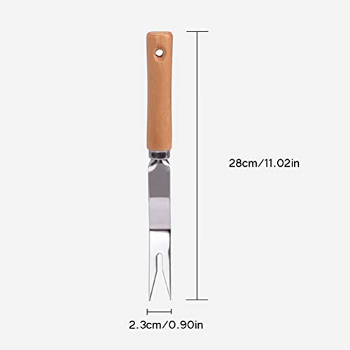 Tenedor para deshierbar de acero inoxidable con mango ergonómico miniatura 7