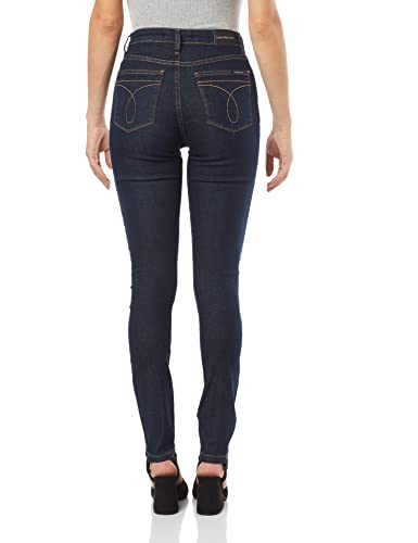 Jeans High Rise Skinny, Calvin Klein, Feminino, Marinho, 38