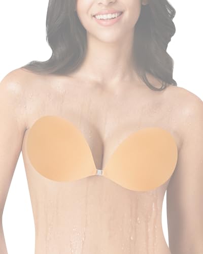 Image of Niidor Sticky Bra Invisible Stick on Bra Backless Strapless Women's Adhesive Bras Ladies Invisible Bras