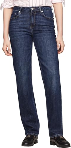 Tommy Hilfiger Damen Jeans Hose Classic Straight Fit, Blau (Dark Blue), 28W/32L – Ansicht 3