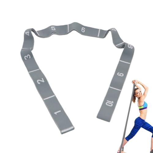 Banda de resistencia de entrenamiento – Cinturón de fitness elástico con 10 bucles, bandas de fuerza resistentes | Banda de ejercicio versátil para yoga, pilates, estiramientos, entrenamiento de