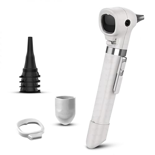 Image of OTICA For Welch Allyn Pocket LED Otoscope Fiber Optic Professional Otoscope with AA Battery Handle 22870 (White)