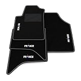 Kit Tappetini Auto compatibili con DR PK8 2023-2026 | Set Tappeti in Moquette, ricamo France, Tappeto auto su misura