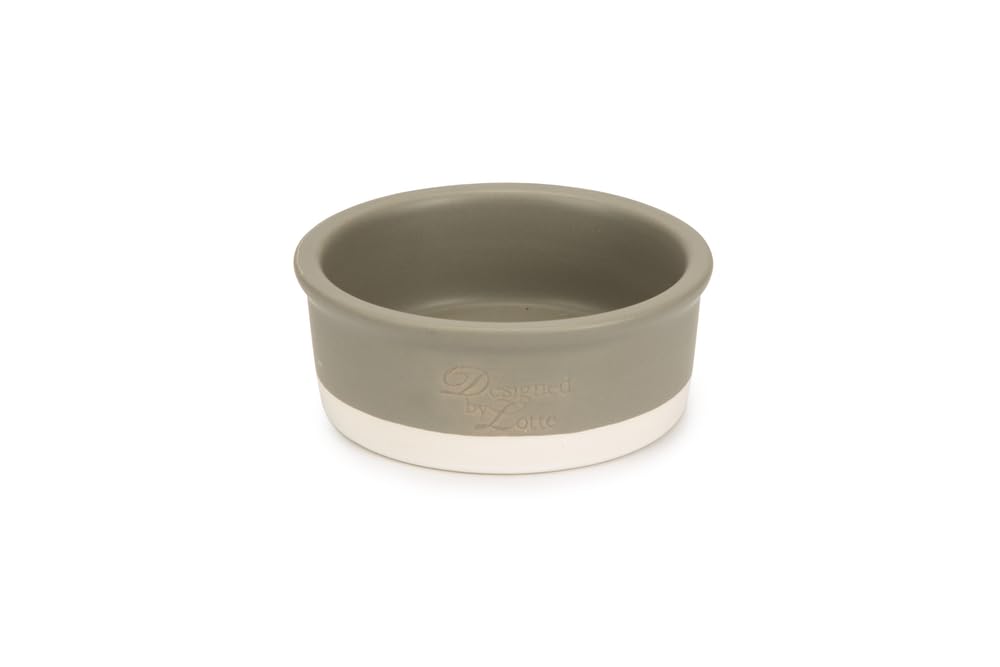 Beeztees DBL Köpek Mama Su Kabı, Seramik, Mat Gri, 13cm, 160ml