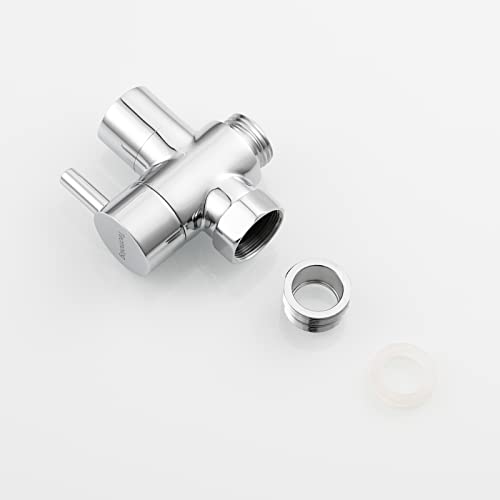 Tecmolog Sink Valve Diverter Faucet Splitter Brass Adapter 3 Way Faucet Diverter Valve, Sink Tap Replacement Part M22 X M24, Chrome, SBA021C by CIENCIA - Image 9