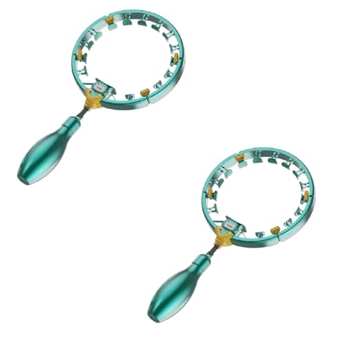 karonpeln スマートフラフープ 落ちないフラフープ 360°自由調節 自動回転 ダイエット エクササイズ用 人気 取り外し可能 加重フラフープ レディース スリムウエスト 腹部フィットネス 脂肪燃焼 新体操 用品 (2個入り)