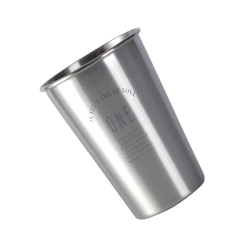 Taza de cafe sin roturas pack de 2 vasos para beber de pinta en acero inoxidable 7