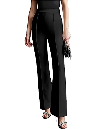 Selvia Women’s Knitted Lycra Elastic Flared Trouser