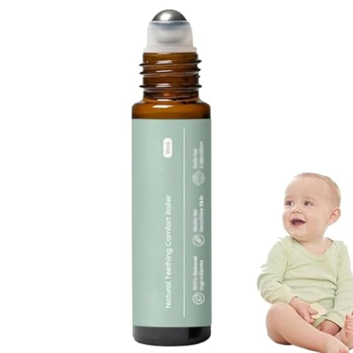 3PCS Teething Roller All Natural, Teething Roller Essential Oil Massage - Natural Gentle