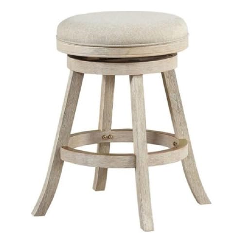Boraam Fenton Swivel Counter Stool [Ivory Wire-Brush]