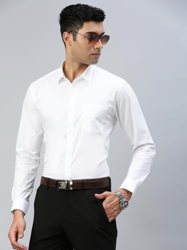Image of RAMRAJ COTTON Men Full Sleeve Shirt | Prestigious Fit | Elegant Daily Formal Wear