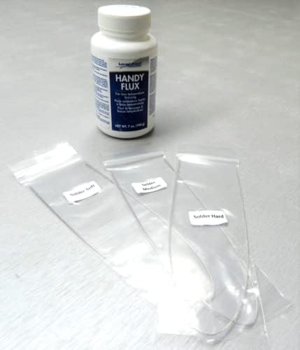 JTS Jewelry Soldering Kit Handy Flux Jewelers Silver Solder Wires - Soft/Medium/Hard