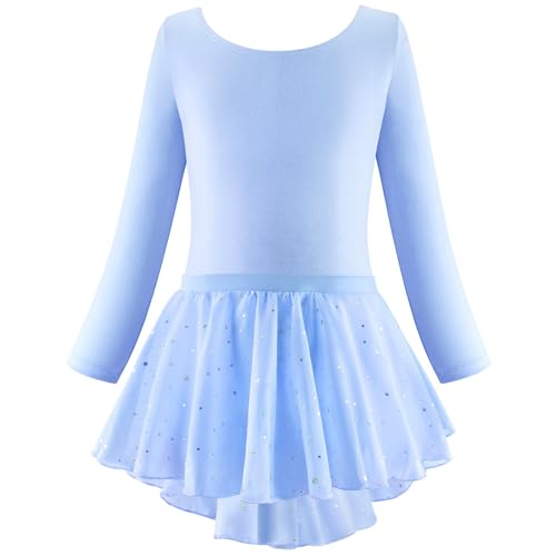 Ballettkleidung Mädchen Ballettkleid Kinder Langarm Baumwolle...