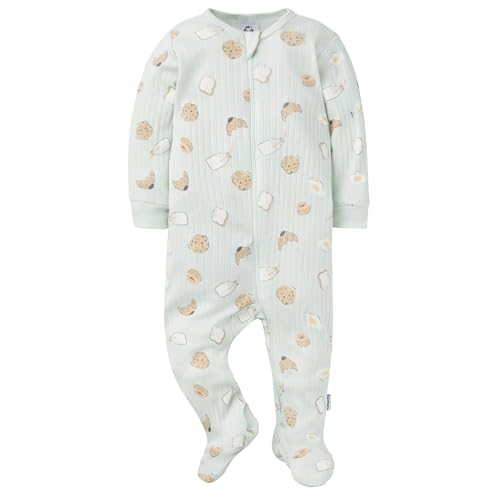 Image of Gerber baby-girls Baby Unisex 2-pack 2-way Zip Textured Sleep 'N Play